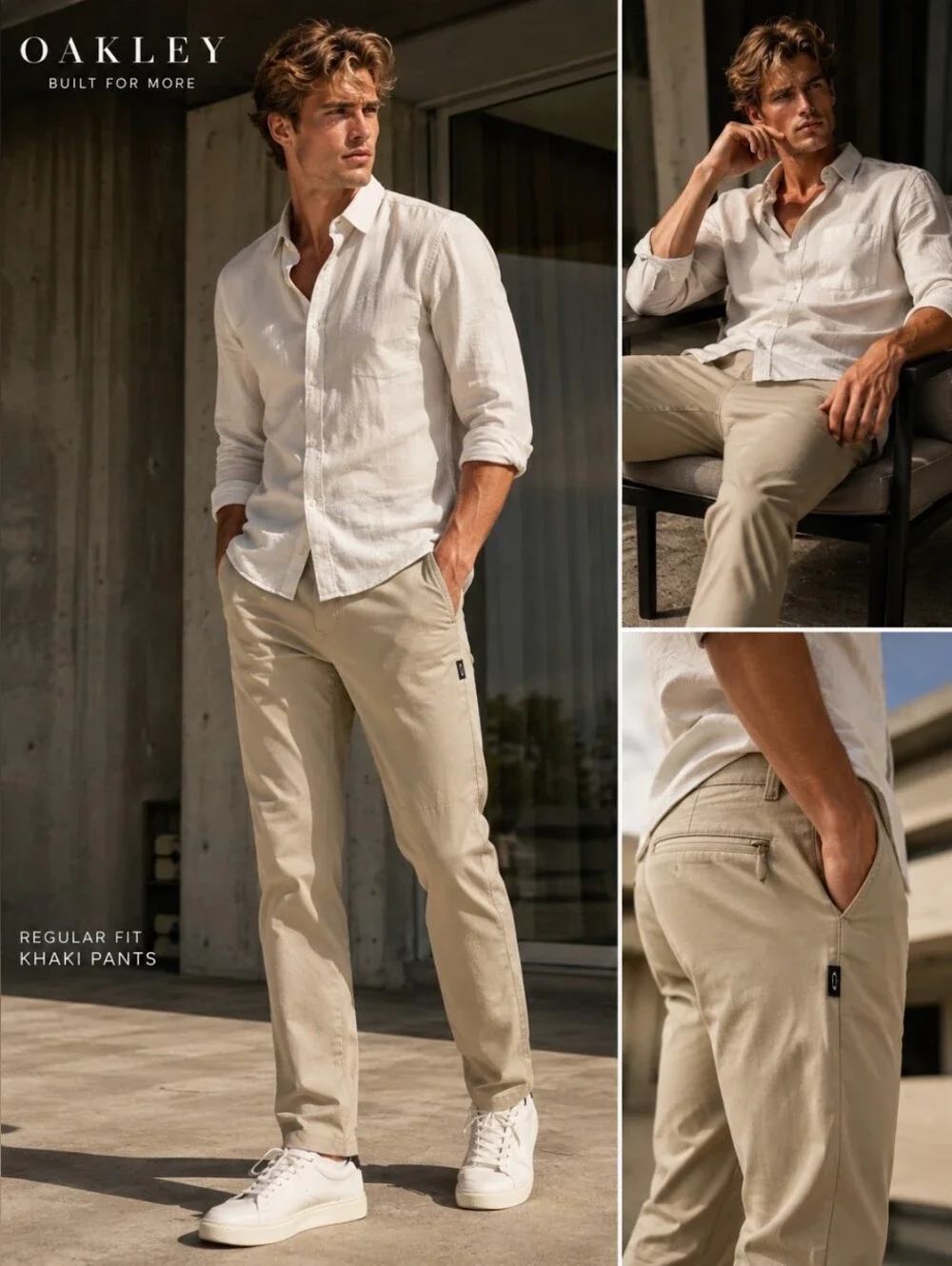 Oakley Regular Fit Khaki Pants Mens 32 Tactical Casual Outdoor